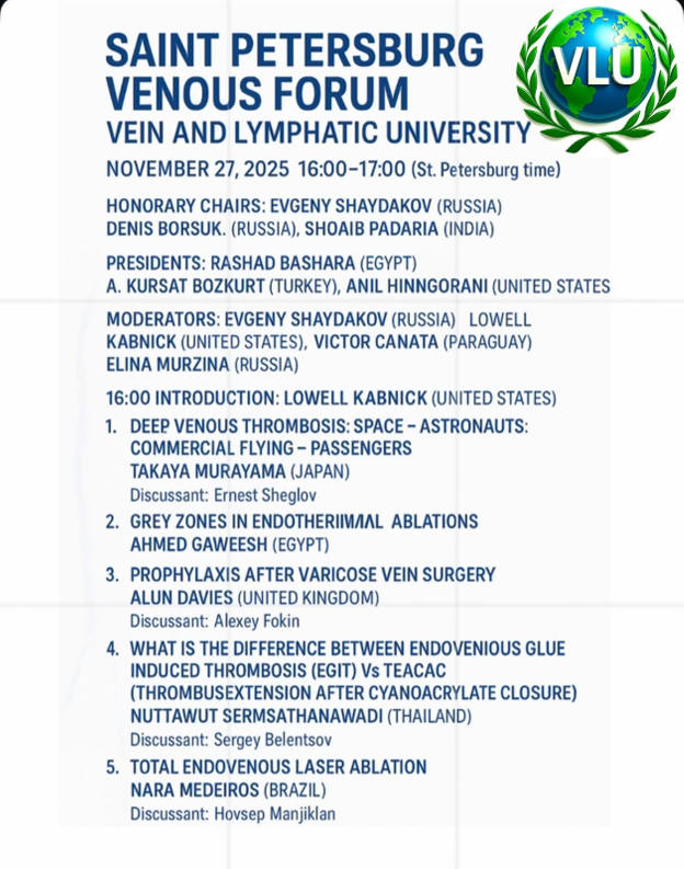  Vein and Lymphatic University  18 -  
